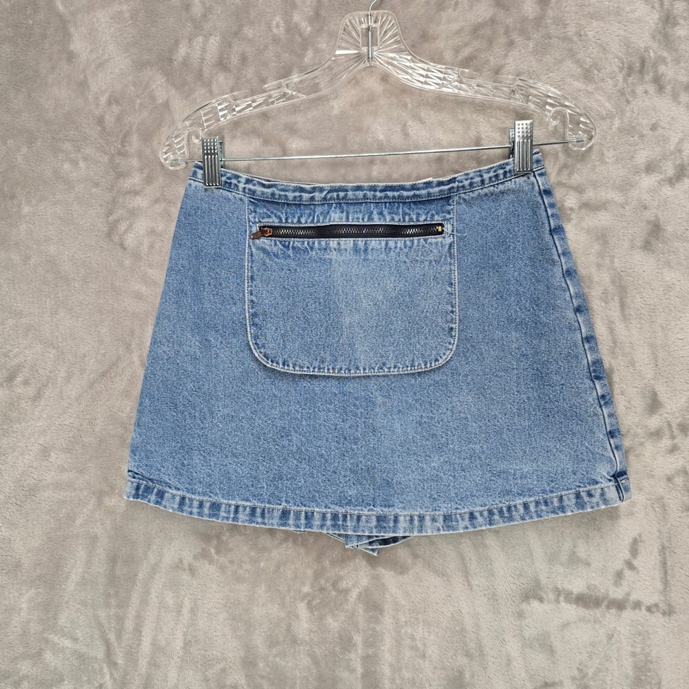 Canyon River Blues Denim Skort Girls 16 Light Blue High Waisted Vintage 90s Y2K